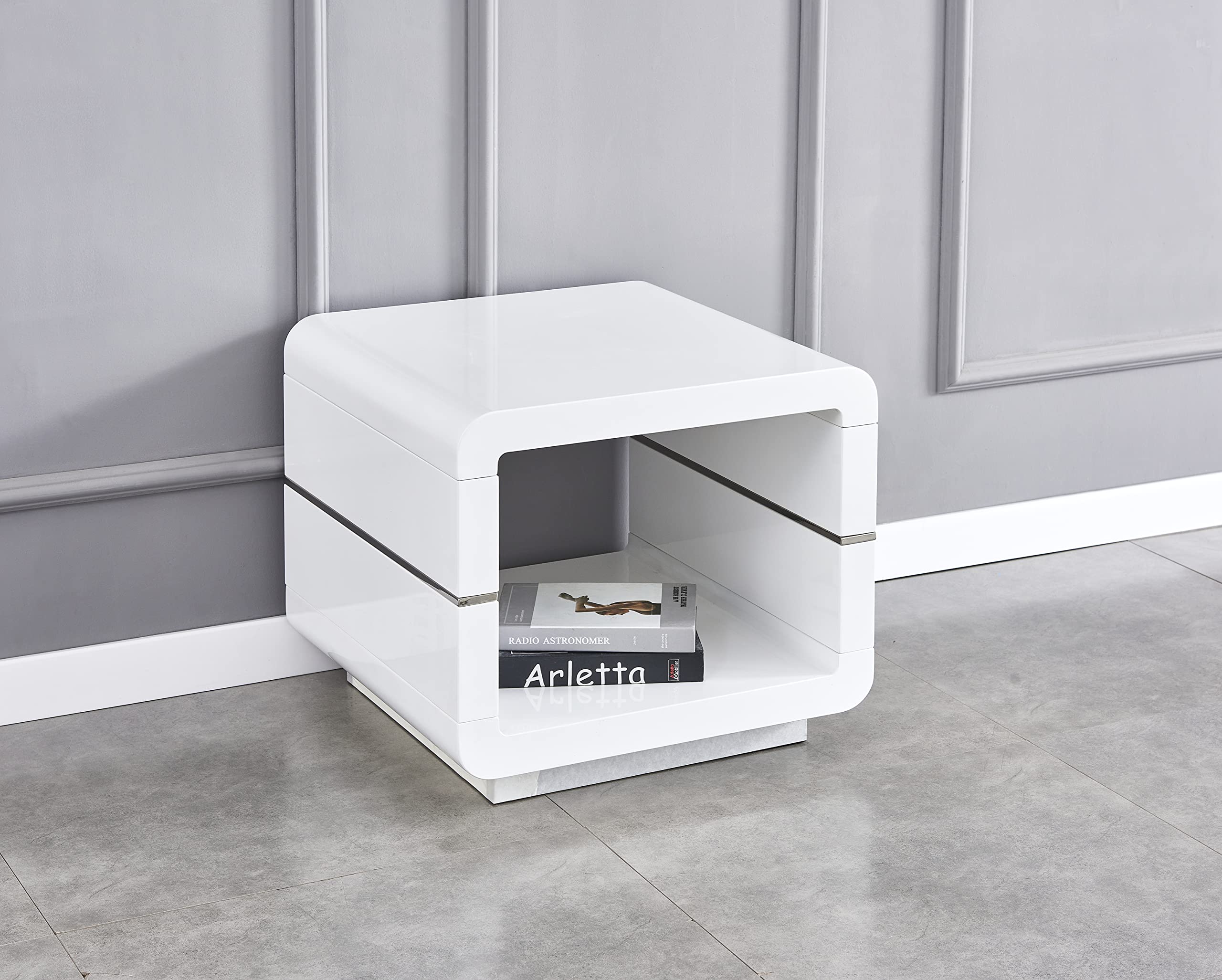 Best Quality Furniture Ct44 End Table, White