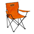 Logo Brands NCAA Oklahoma State Cowboys Portable Quad Chair - Powder-Coated Steel Folding Tailgate Chair with Armrests, Built-In