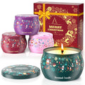 THAUSDAS Scented Candles Gift Set: 4 Pack 4.4 oz Aromatherapy Christmas Candles for Home Scented - 120H Burning Stress Relief Gi