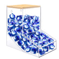 JYPS Laundry Pods Container, Acrylic Dishwasher Pods Holder w/ 2 Lids, Dispenser For Powder, Dryer Balls, Beads, Soap Organizer 