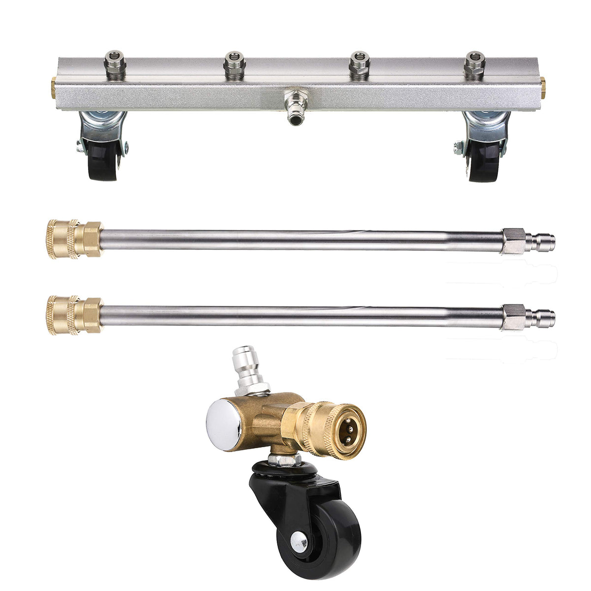 M Mingle Pressure Washer Undercarriage Cleaner, Under Car Washer, With Swivel Wheel And 2 Extension Wand, 4000 Psi