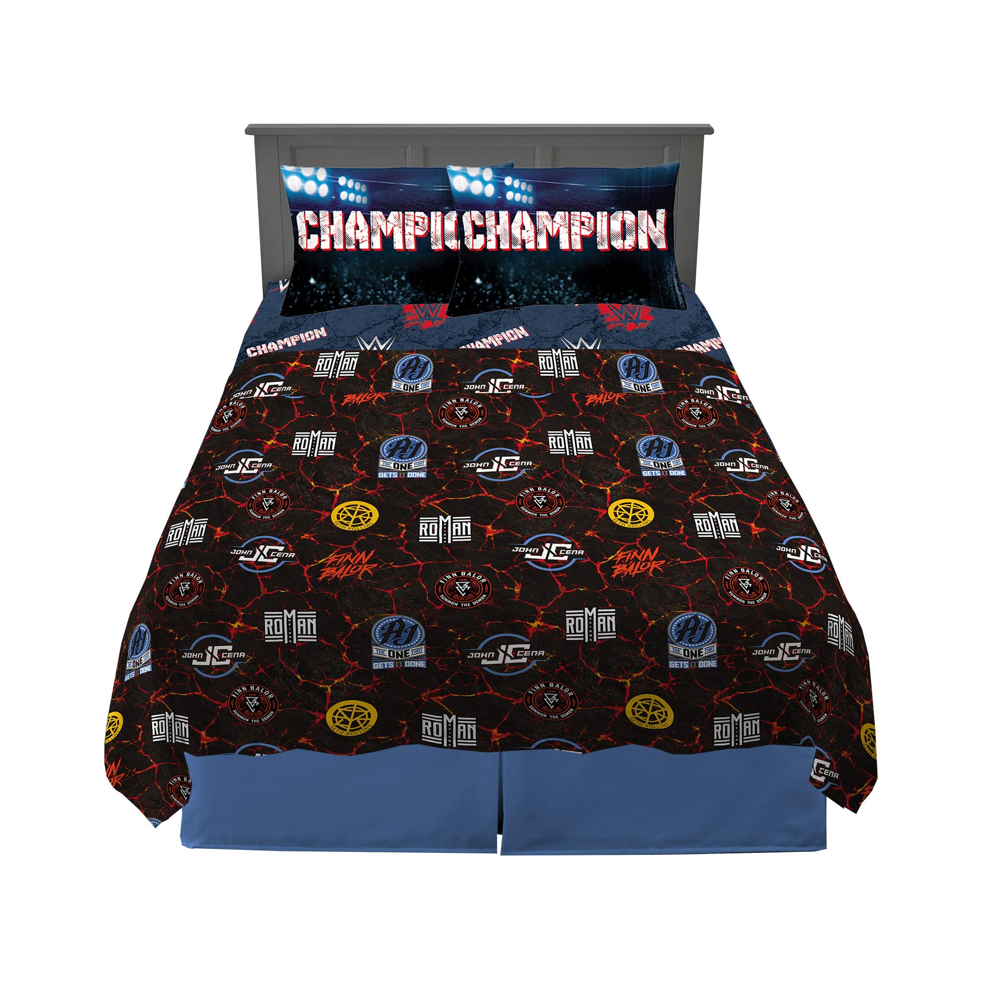 Franco Nb1848 Kids Bedding Soft Microfiber Sheet Set, 4 Piece Full Size, Wwe Super Stars