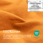 Everly Linen Sheets Set King Size,100% French Stonewash Pure Linen Sheets Set,4Pieces (1Flat Sheet,1Fitted Sheet,2Pillowcase) Su