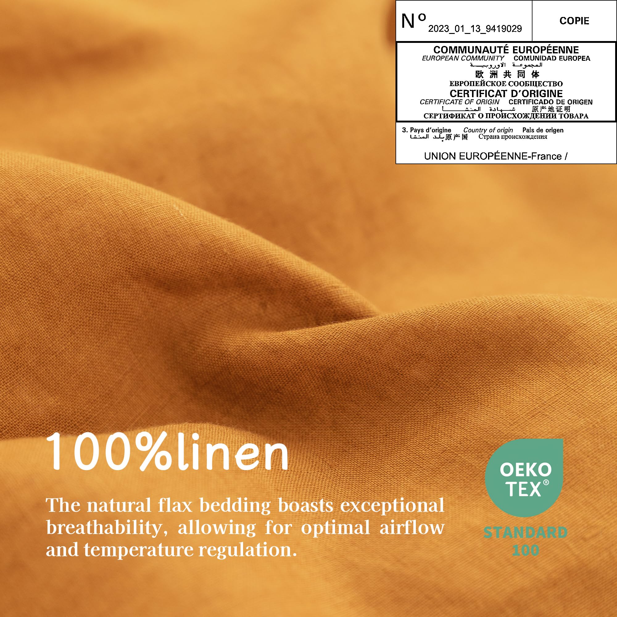Everly Linen Sheets Set King Size,100% French Stonewash Pure Linen Sheets Set,4Pieces (1Flat Sheet,1Fitted Sheet,2Pillowcase) Su