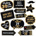 Festiko 13 Pcs 30Th Birthday Photobooth Props For Birthday Photoshoot And Decoration (30Th Birthday)