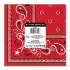 Beistle Red Bandana Luncheon Napkins 16 Count