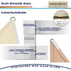 Windscreen4Less 15' X 15' X 15' Sun Shade Sail Triangle Outdoor Canopy Cover Uv Block For Backyard Porch Pergola Deck Garden Pat