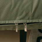 Octorose 3 Side Zipper Full Size Anti Scratch Olive Green Waterproof Pet Friendly Faux Leather Futon Cover/Sofa Day Bed Mattress