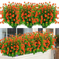 ArtBloom 6 Bundles Outdoor Artificial Flowers UV Resistant Fake Boxwood Plants, Faux Greenery for Indoor Outside Hanging Plants 