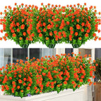 ArtBloom 6 Bundles Outdoor Artificial Flowers UV Resistant Fake Boxwood Plants, Faux Greenery for Indoor Outside Hanging Plants 