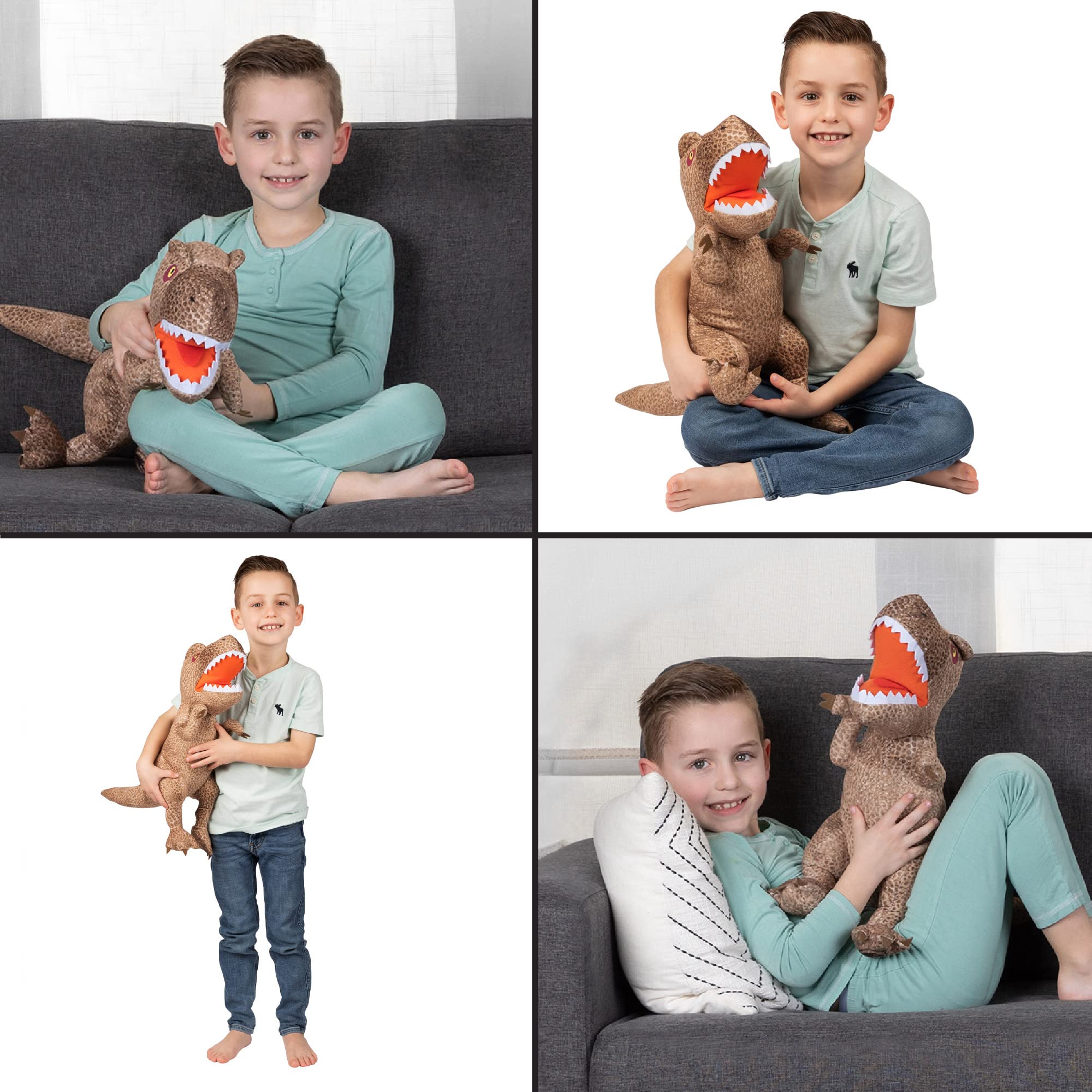 Jurassic World Dominion Rexy T-Rex Bedding Super Soft Plush Cuddle Pillow Buddy, One Size, By Franco Kids