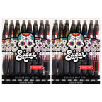 Sugar Skull Smens (2 Pack) - Scented Pens, Black Ink, Medium Point - 8 Count