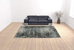 HomeRoots 508933 10 x 13 ft. Oriental Power Loom Rectangle Area Rug Gray & Ivory