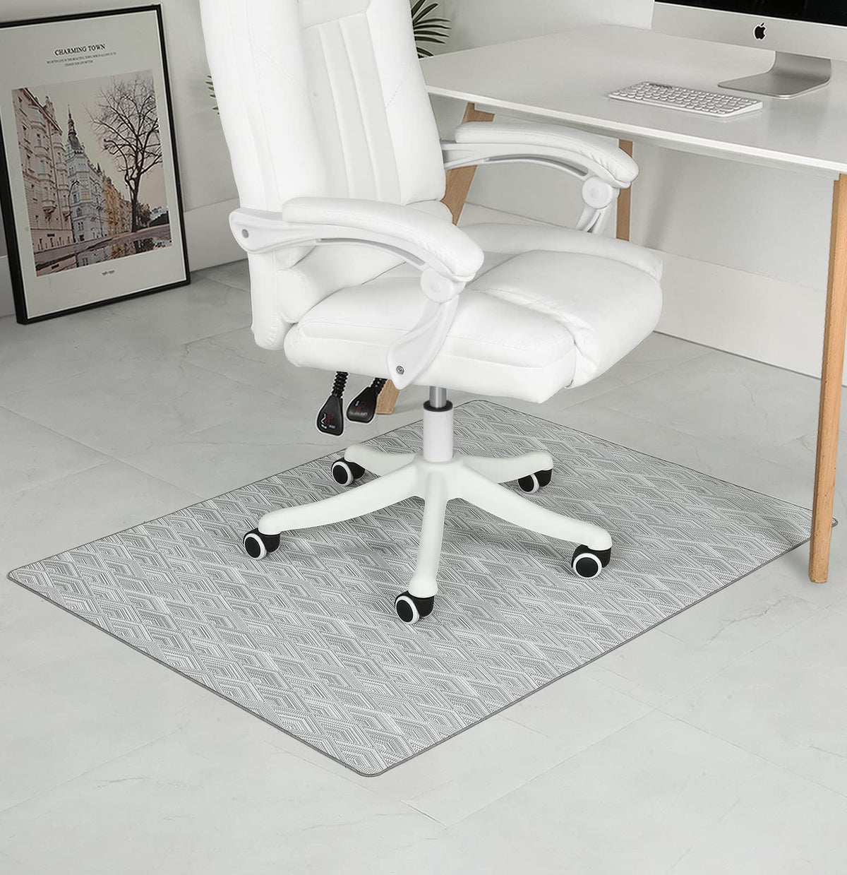 Rccugmats Chair Mat For Hardwood & Tile Floor, 47 ' X 60 ' Heavy Duty Office Chair Mat For Rolling Chairs, Anti Slip, Non-Curv