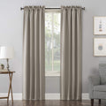 Sun Zero Easton Energy Saving Blackout Rod Pocket Curtain Panel, 40 x 84, Stone