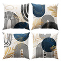 Dzglobal Blue And Grey Throw Pillows Boho Pillow Covers 18X18 Abstract Geometric Pillow Covers Mid Century Modern Decor For Sofa
