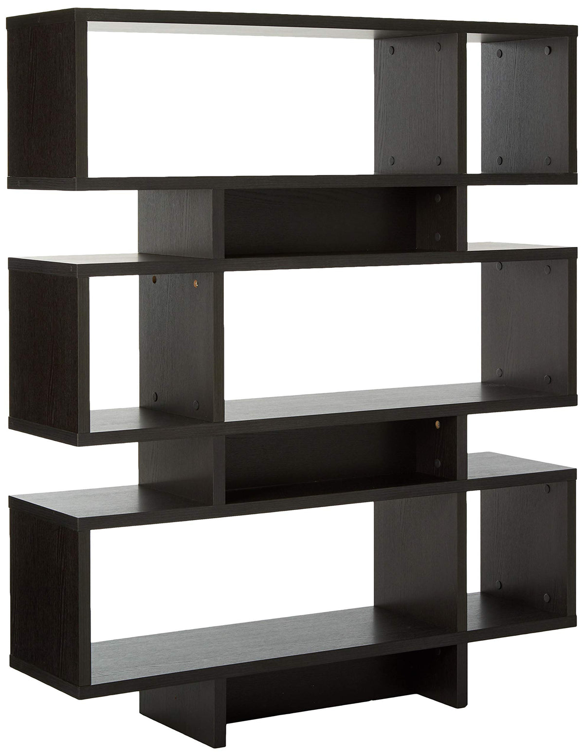 Baxton Studio Cassidy 6-Level Modern Bookshelf, Dark Brown