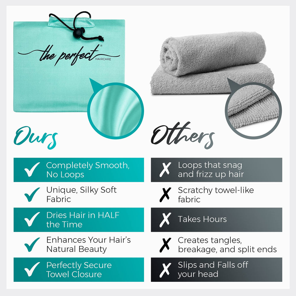 The Perfect Haircare Microfiber Curly Hair Towel Wrap With Wet/Dry Brush - Fast Drying And Gentle Detangling For Women, Girls, K