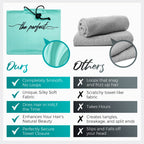 The Perfect Haircare Microfiber Curly Hair Towel Wrap With Wet/Dry Brush - Fast Drying And Gentle Detangling For Women, Girls, K