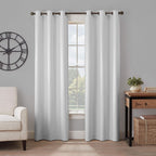Eclipse Gabriella Grommet Top Curtains for Bedroom, Single Panel, 40'' x 63'', Light Grey