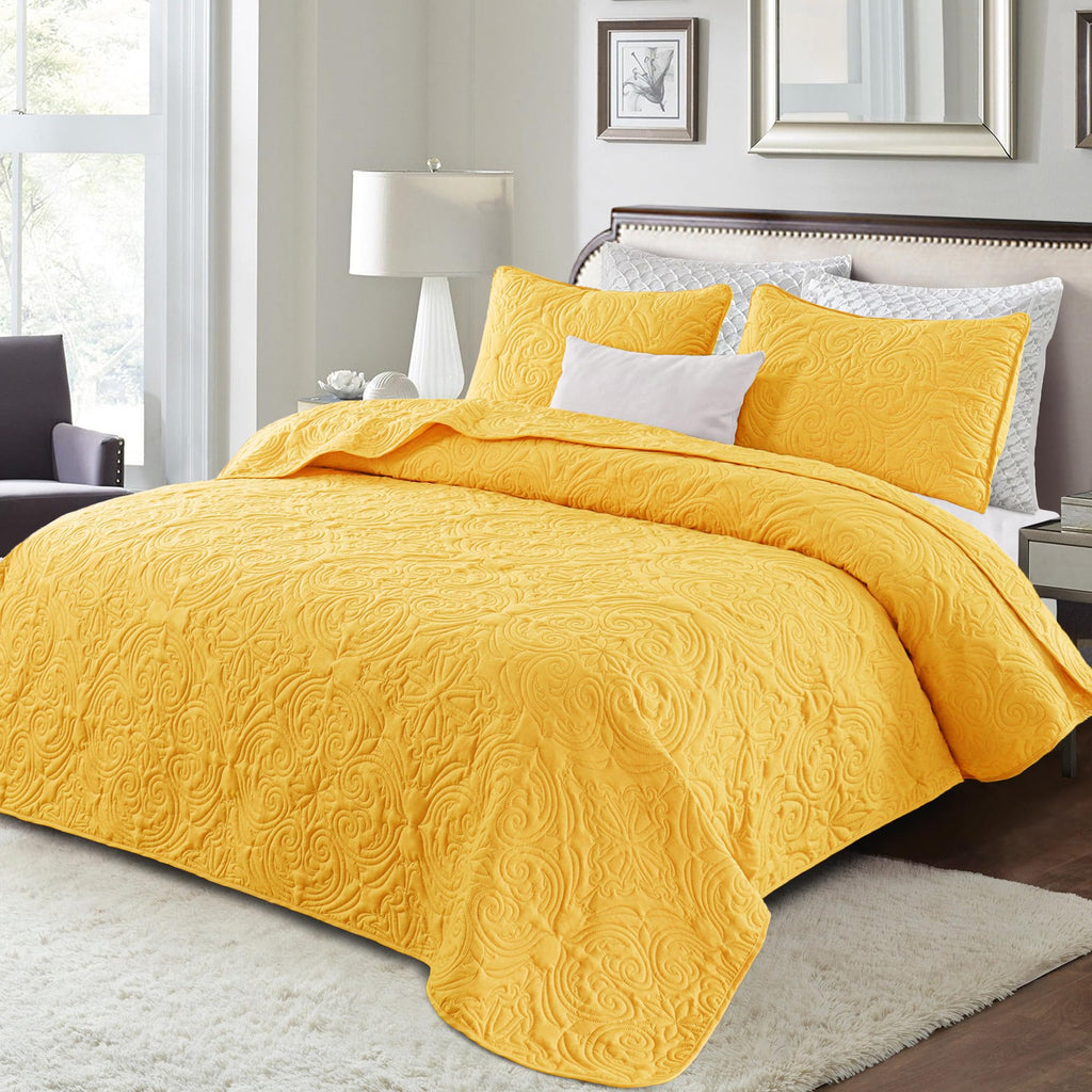 Exclusivo Mezcla Quilt Set King Size, Lightweight Vintage Quilts Bedspreads Coverlets With Pillow Shams, Soft King Quilt Bedding