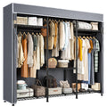 Raybee Heavy Duty Clothes Rack with Cover 800 LBS Clothing Racks for Hanging Clothes Portable Closet Freestanding Wadrobe Closet