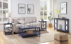 Convenience Concepts Omega End Shelves Table, Cobalt Blue