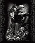 Dga Ride Or Die Motorcycle Biker Babe Queen Size Luxury Royal Plush Blanket