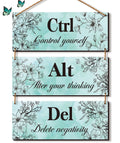 3 Pieces Teal Wall Decor for Girls Room Turquoise Bathroom Decor Farmhouse Wooden Teal Decor Inspirational Office Decor with Po