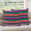 Sajavat Home Ruby Red Cotton Cushion Covers | Soft And Durable Decorative Pillowcases | 14X14 Inches / 35X35 Cms | Pack Of 2 | V