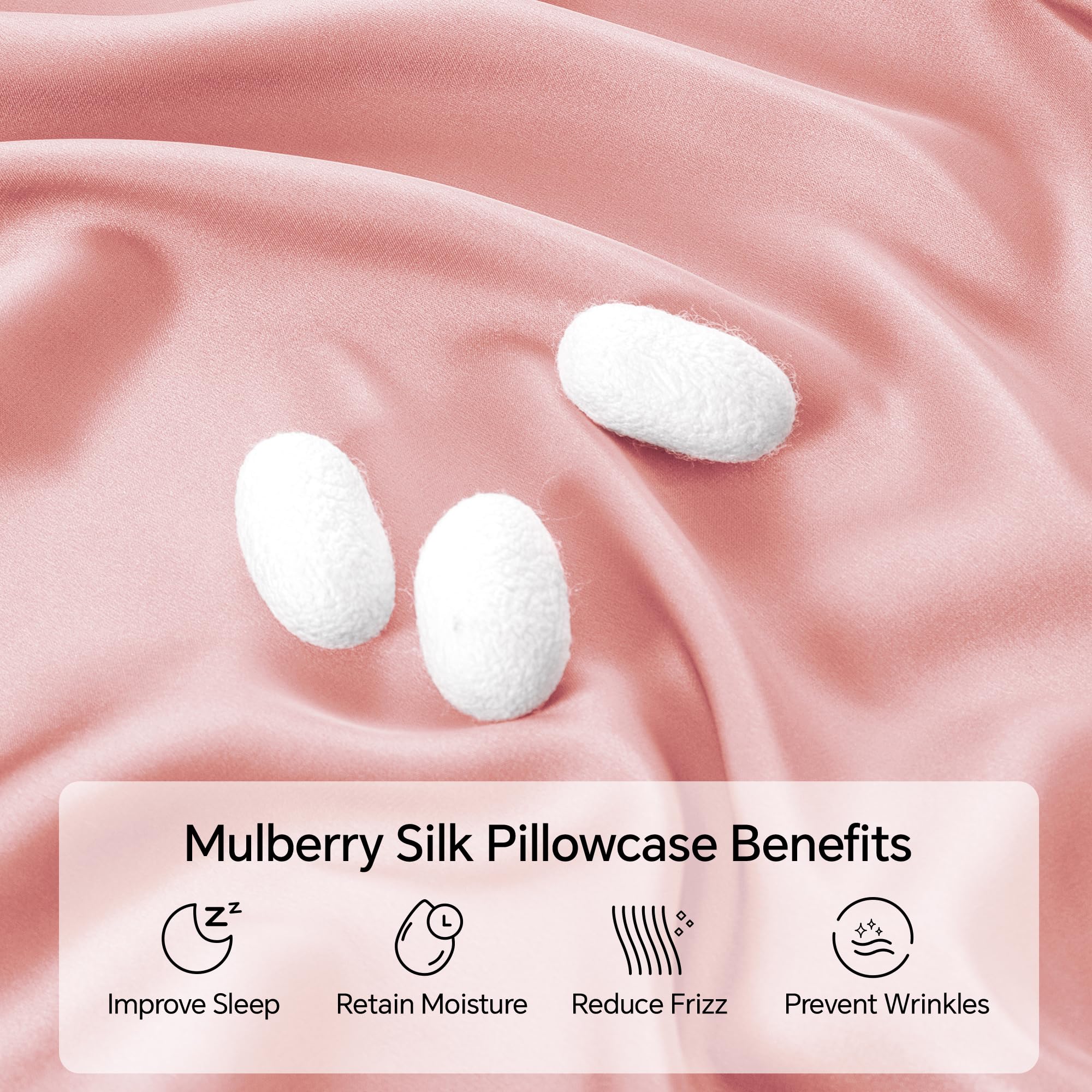 Infiixso Mulberry Silk Pillowcase For Hair And Skin, Silk Pillow Cases King Size With Hidden Zipper 20''X40'', Extraordinary Smo
