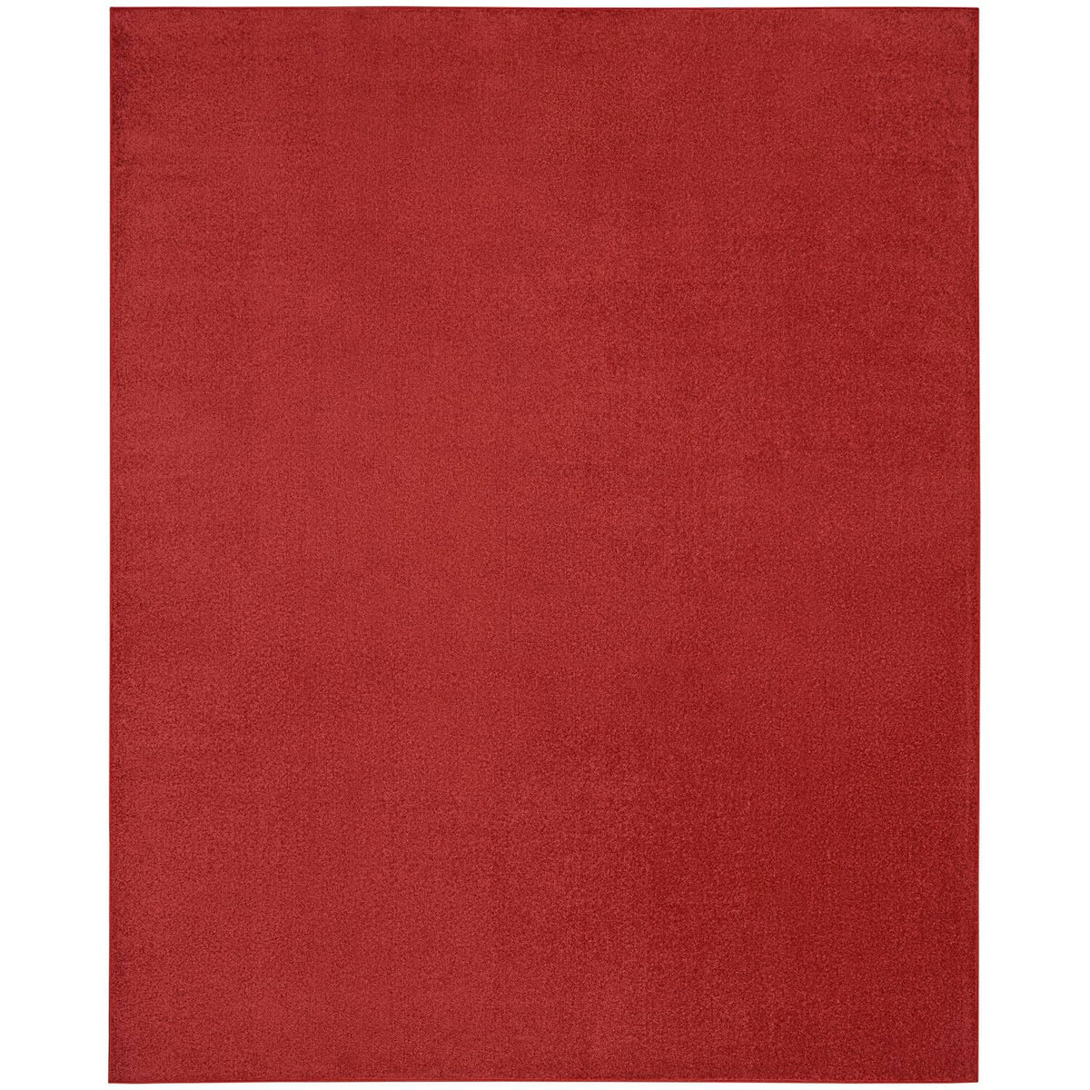 Nourison Essentials Indoor/Outdoor Brick Red 7' X 10' Area Rug, Easy Cleaning, Non Shedding, Bed Room, Living Room, Dining Room,
