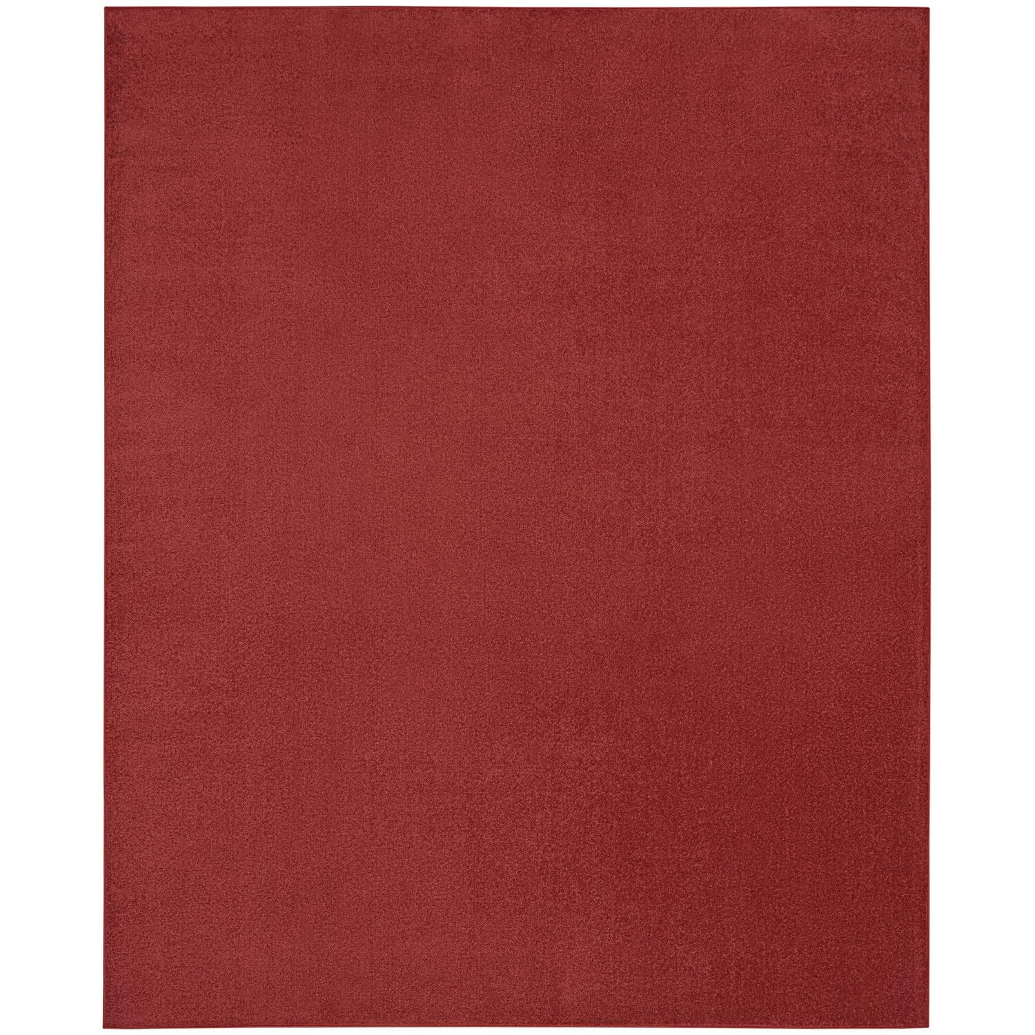 Nourison Essentials Indoor/Outdoor Brick Red 7' X 10' Area Rug, Easy Cleaning, Non Shedding, Bed Room, Living Room, Dining Room,