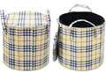 Pct Foldable Laundry Basket with Lid & Handle, 35L Capacity Round Shape Clothes Hamper for Laundry bag, Toys Organiser (Pack of 