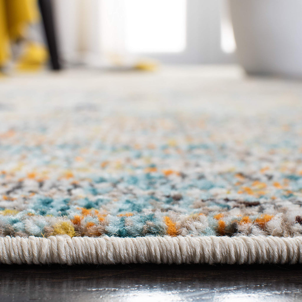 Safavieh Madison Collection Runner Rug - 2'2'' X 6', Grey & Gold, Boho Abstract Distressed Design, Non-Shedding & Easy Care, Ide