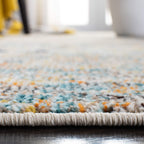 Safavieh Madison Collection Runner Rug - 2'2'' X 8', Grey & Gold, Boho Abstract Distressed Design, Non-Shedding & Easy Care, Ide