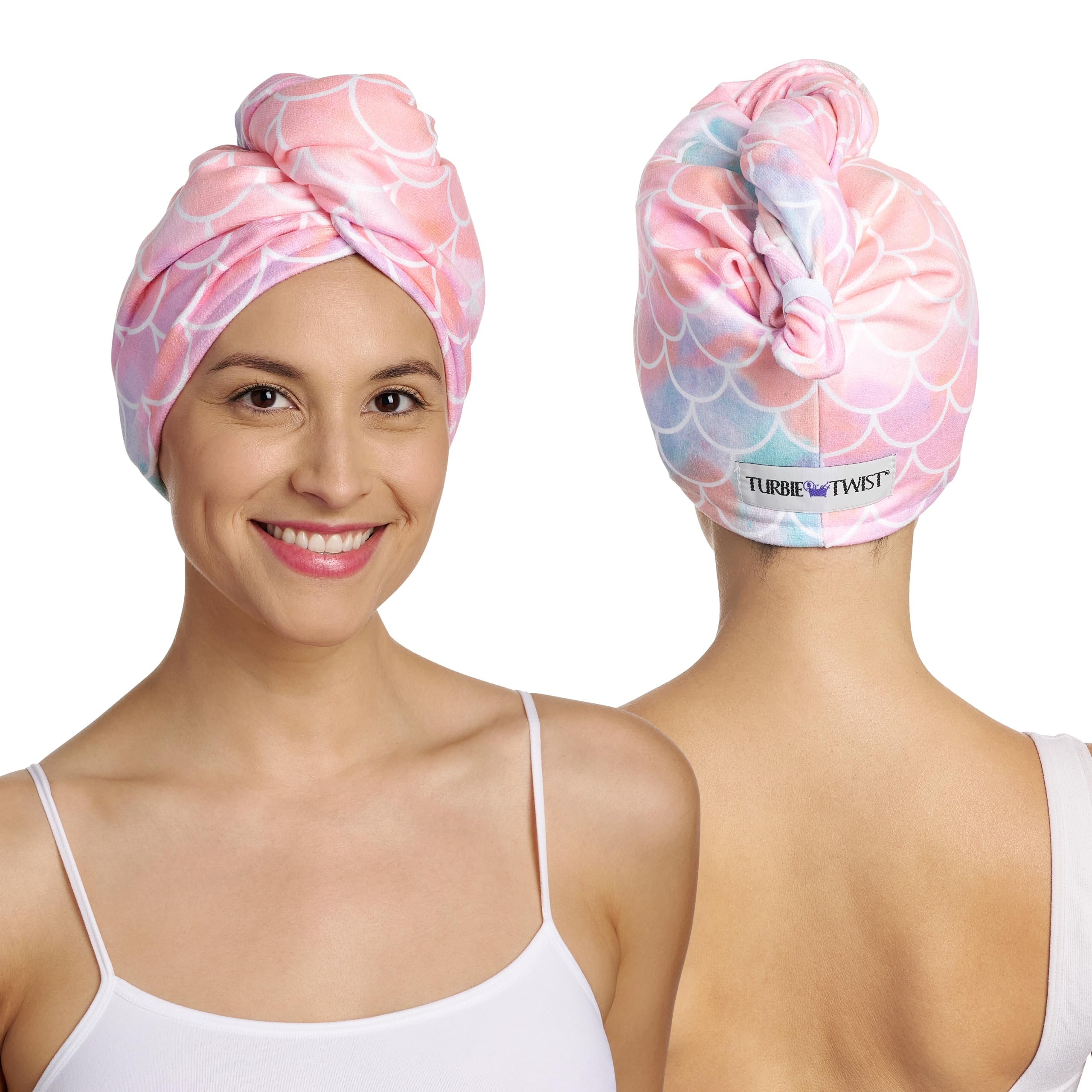 Turbie Twist Microfiber Hair Towel Wrap - The Original Quick Dry, Anti-Frizz Turban Towel for Thick, Long, and Curly Hair - Bath