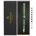 Scriveiner Personalized Green Rollerball Edc Pen, Stunning Pocket Pen With Chrome Finish, Cool Writing Pen, Best Pen Gift, Best