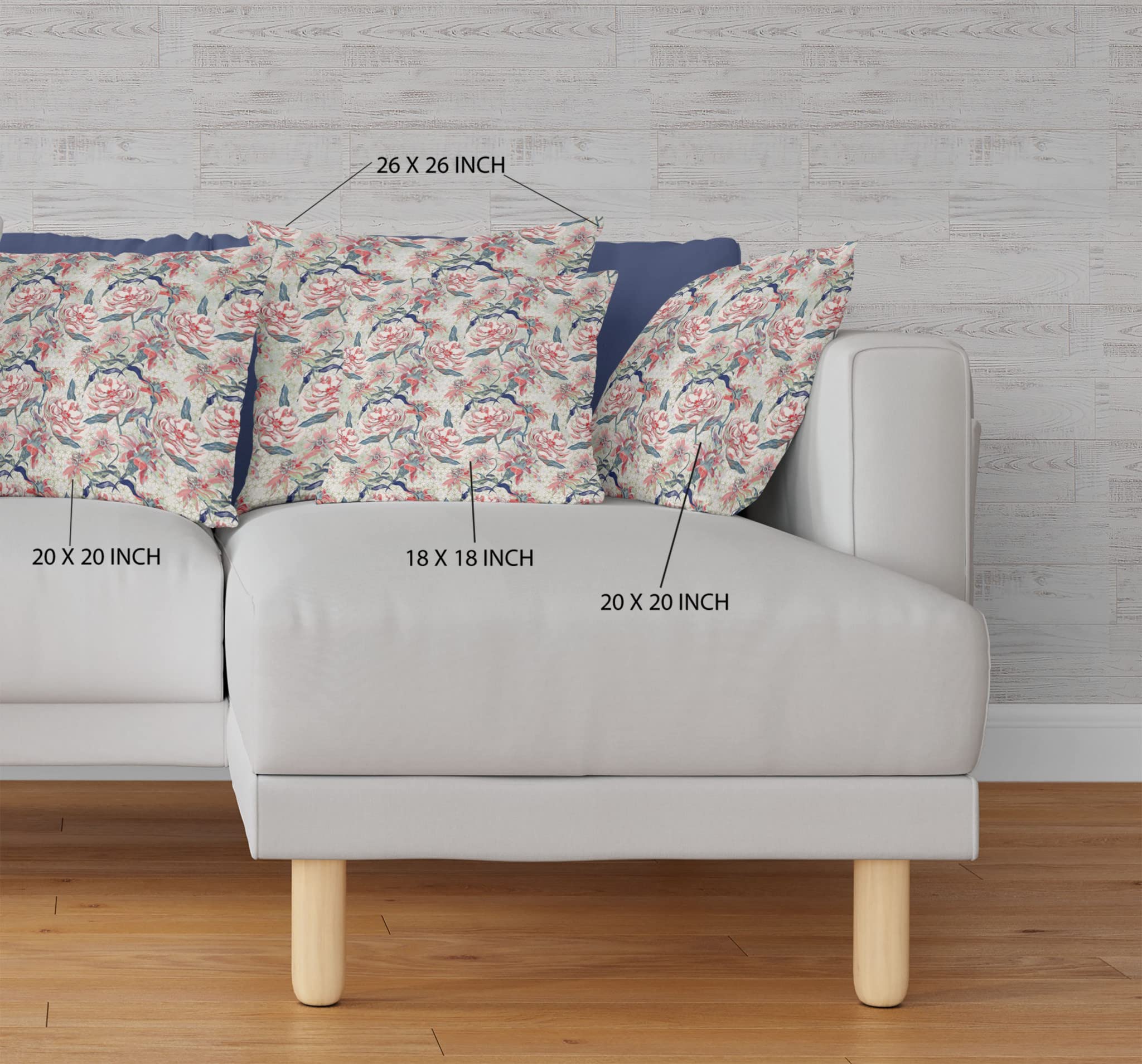HomeRoots Red Light Green Broadcloth 16â€ Red Pale Green Roses Indoor Outdoor Throw Pillow