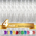 Propsicle 3Ft X 6Ft Silver Foil Fringe Curtains, Pack Of 4  Tinsel Backdrop For Birthday Decoration, Bachelorette, Baby Shower,