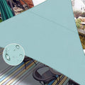 Love Story Waterproof 16 'X16 'X16 ' Triangle Sky Blue Sun Shade Sail Cannoy Uv Resistant For Outdoor Patio Garden Backyard (We