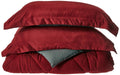 Elegant Comfort All Season Goose Down Alternative Reversible 3-Piece Comforter Set- Available In And Colors, Full/Queen, Red/Gra