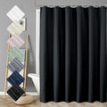 Aiyufeng Moga Black Shower Curtain - 3D Embossed Cloth Shower Curtain For Bathroom, Hotel Luxury Black Bathroom Curtains, Machin