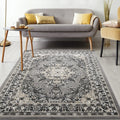 Antep Rugs Oriental 5x7 Traditional Medallion Indoor Area Rug Siesta (Gray Beige, 53 x 7)