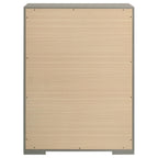 Coaster Home Furnishings Ives Contemporary Wood 5-Drawer Bedroom Chest of Drawers Chiffonier Clothing Storage Cabinet Bedroom Armoire Tall Dresser Organizer Unit Grey High Gloss 224975