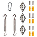 Royal Shade 6 Inch Hardware Kit For Triangle Sun Shade Sail Canopy, 316 Military-Grade Stainless Steel