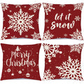 Ueerdand Christmas Decorations Pillow Covers 20    20 Inch Set Of 4 Farmhouse Pillow Covers Holiday Rustic Linen Pillow Case For