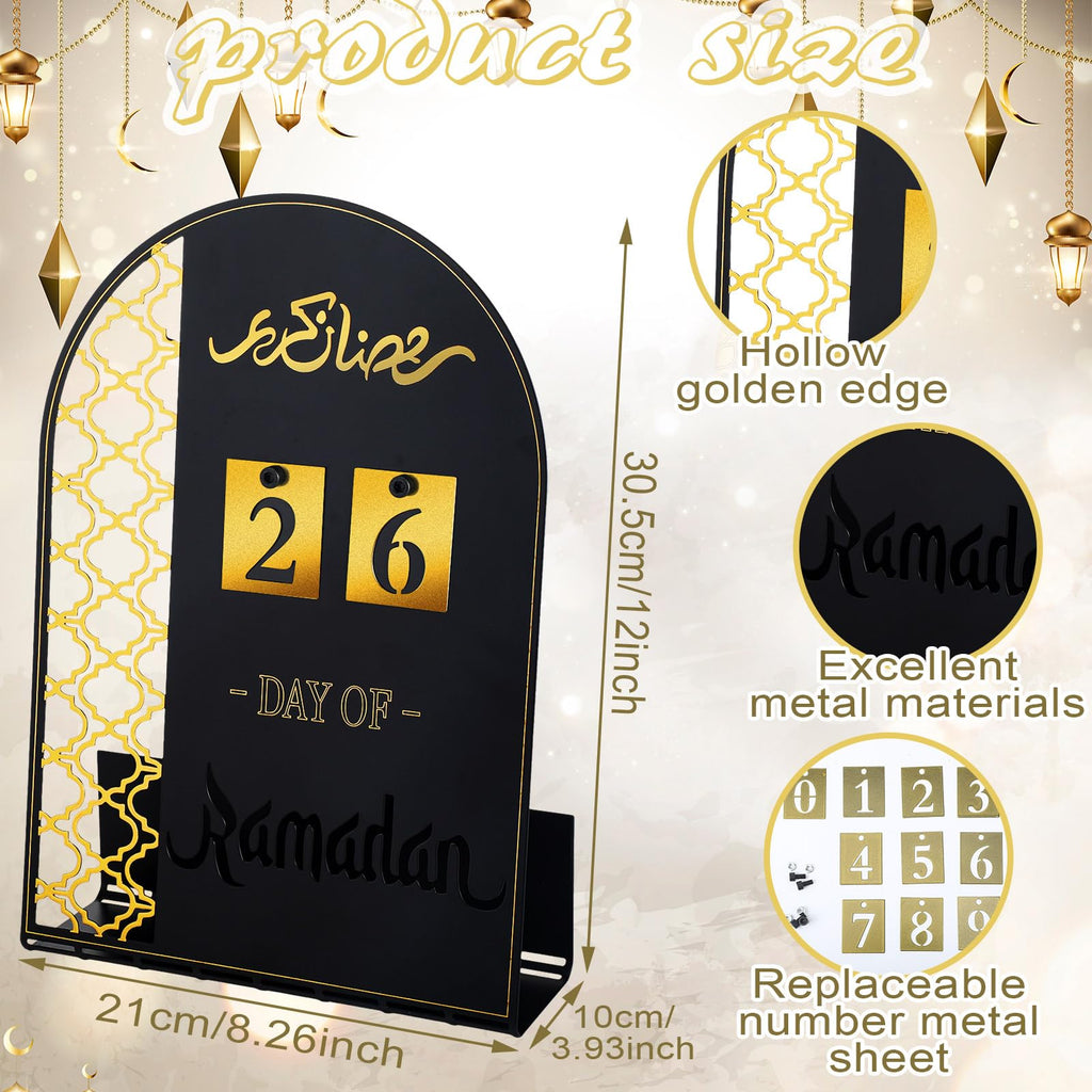 Chiisong Metal Ramadan Calendar Til Eid Decorations For Home 30 Days Ramadan Mubarak Countdown Calendar Eid Al Fitr Good Deeds M