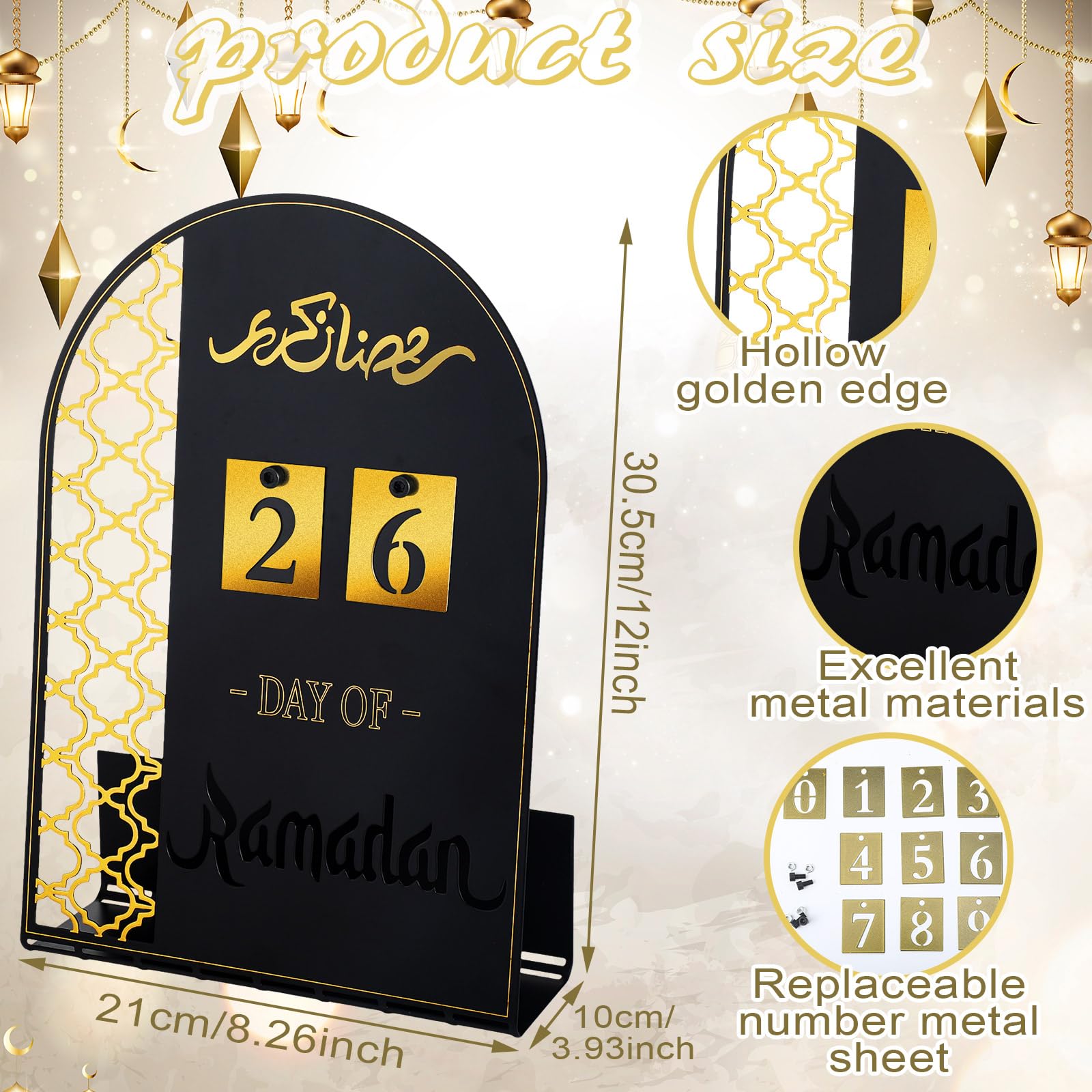 Chiisong Metal Ramadan Calendar Til Eid Decorations For Home 30 Days Ramadan Mubarak Countdown Calendar Eid Al Fitr Good Deeds M
