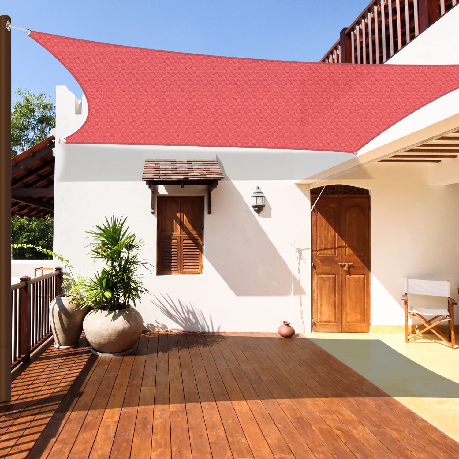 Coarbor 9'X12' Sun Shade Sail Outdoor Canopy Cover Rectangle Heavy Duty Shade Cloth For Backyard Yard Deck Patio Garden Outdoor,